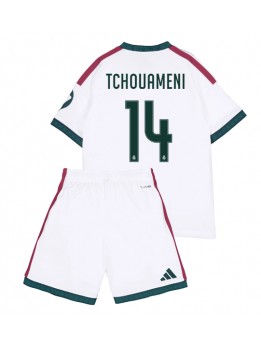 Otroški Nogometna dresi replika Real Madrid Aurelien Tchouameni #14 Domači 2026-27 Kratek rokav (+ hlače)